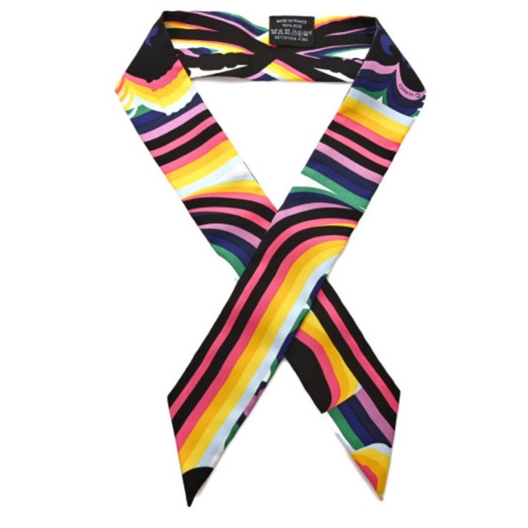 HERMES "Brides de Gala" Shadow Motif Twilly Scarf Item#: HER560981 - Picture 3 of 13